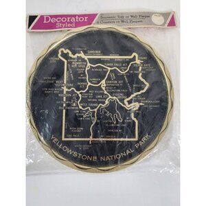 Vintage Yellowstone Souvenir Tray NIP Metal Collectible National Parks